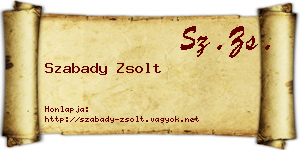Szabady Zsolt névjegykártya